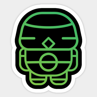 robotic character outline Sticker